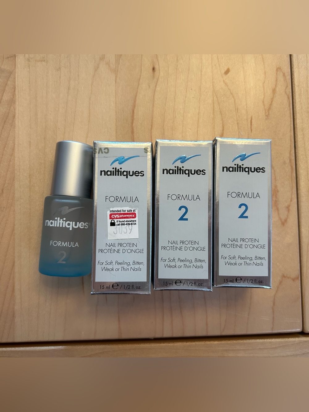 3 NIB original Nailtiques Formula 2 nail treatment polish base coat bundle lot